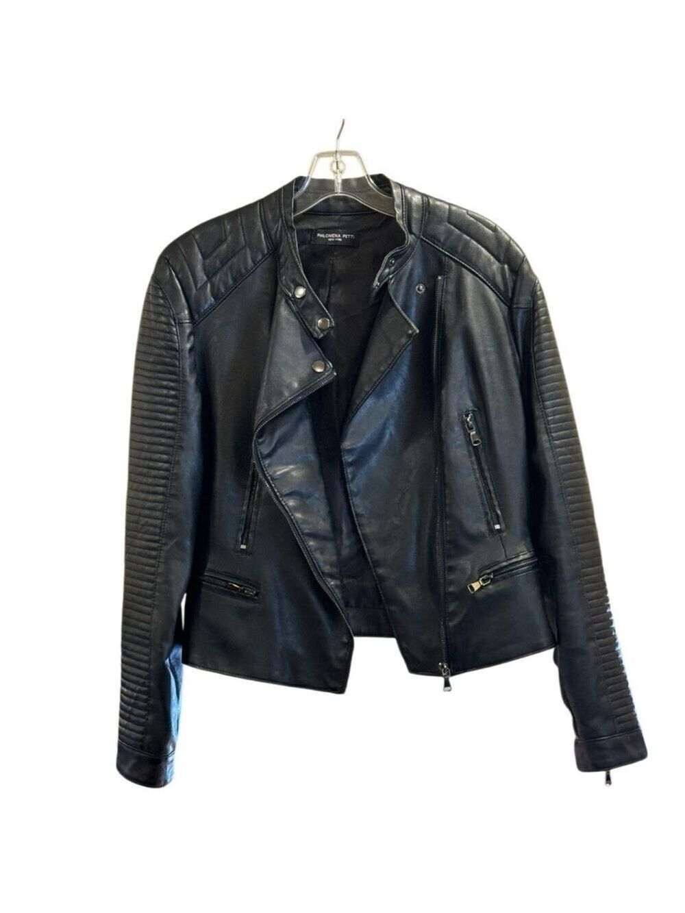 Philomena Petti New York Faux Leather Motorcycle Jacket Large